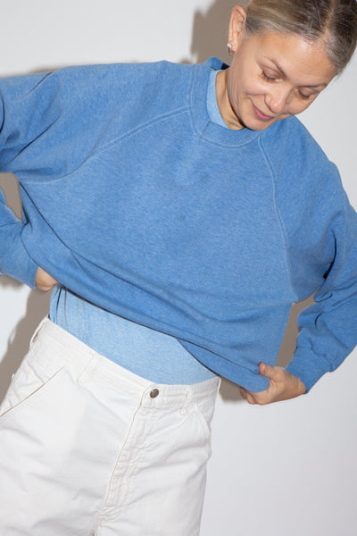 1970s Blue Marl Sweat Shirt