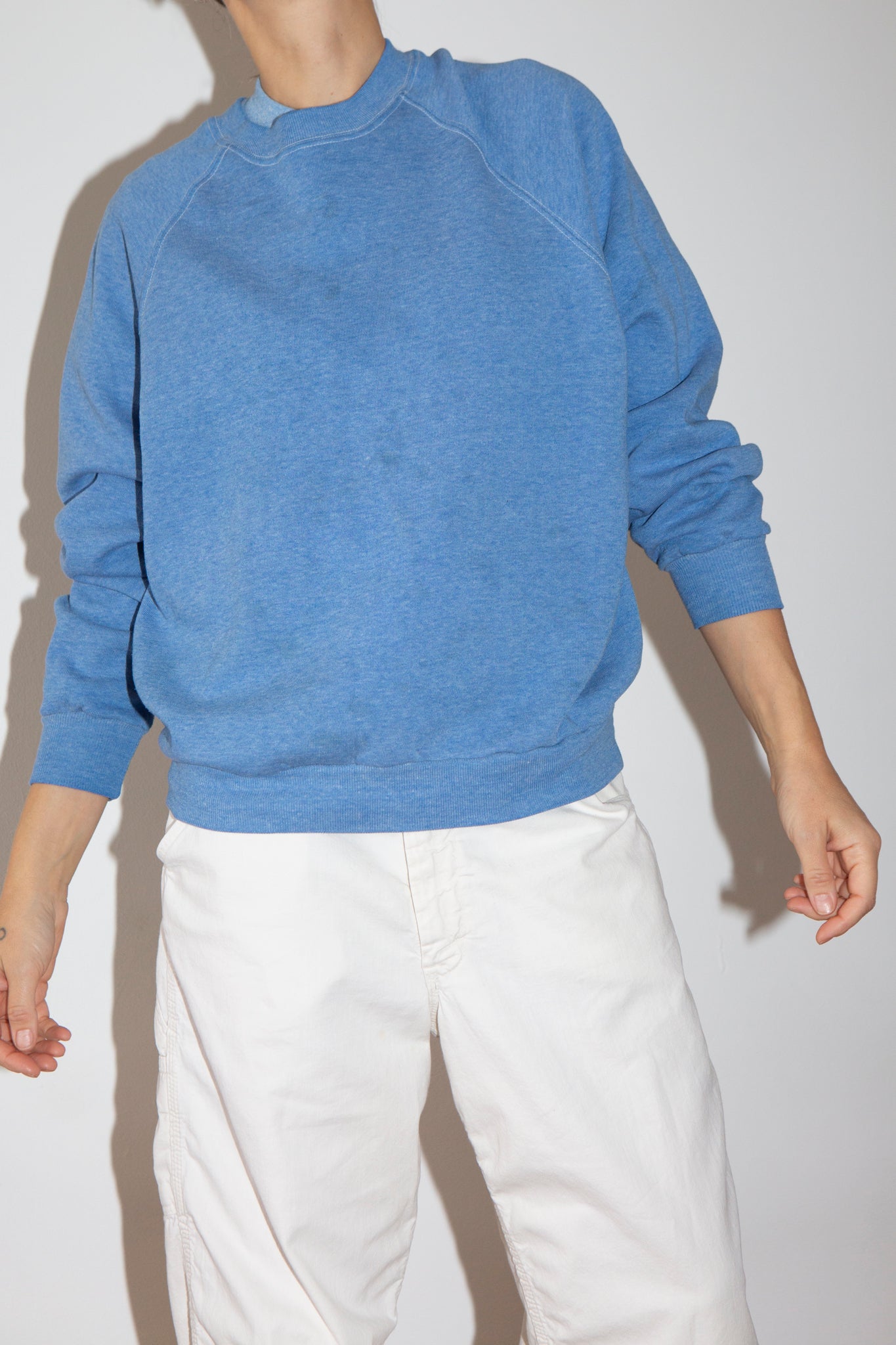 1970s Blue Marl Sweat Shirt