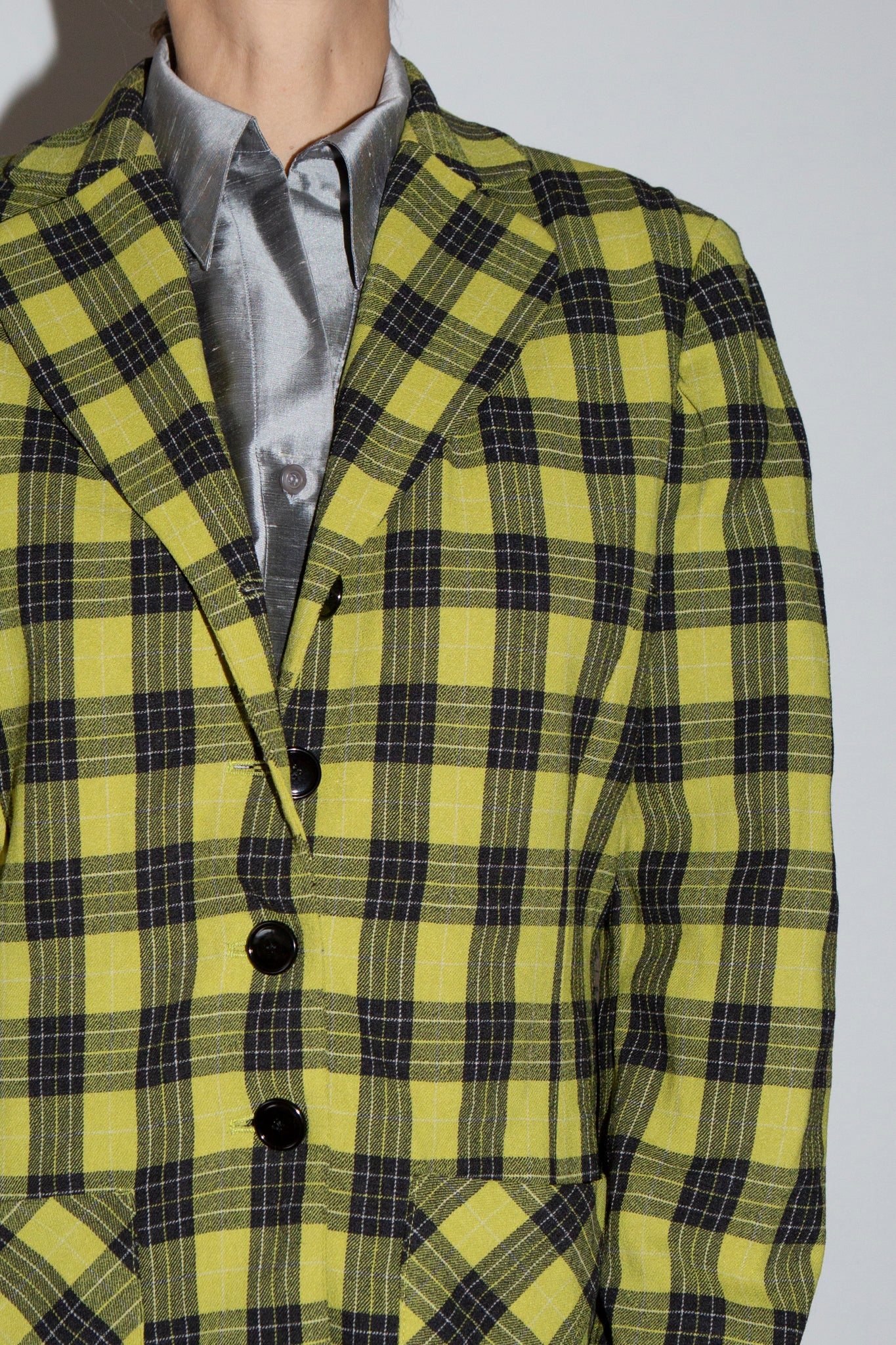 1990s Alberta Ferretti Check Blazer