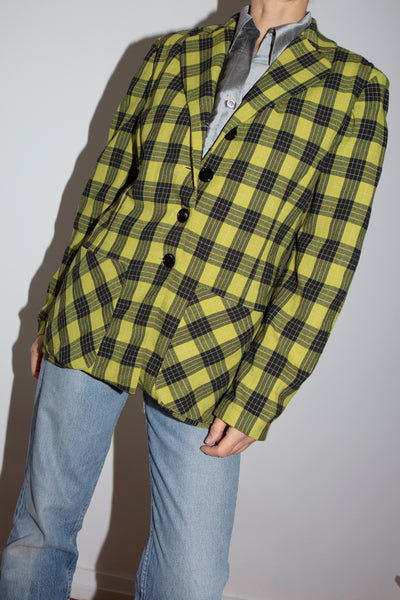 1990s Alberta Ferretti Check Blazer