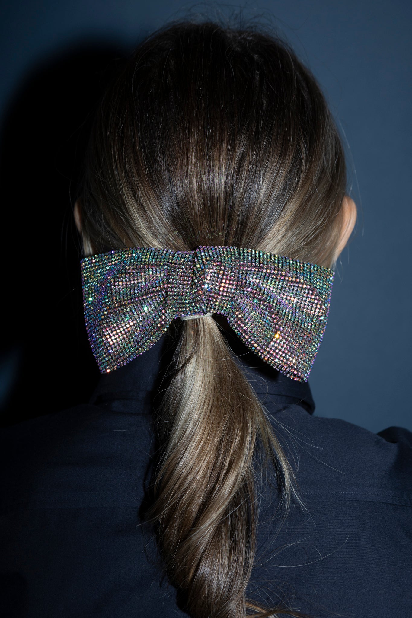 Rainbow Diamonte Bow