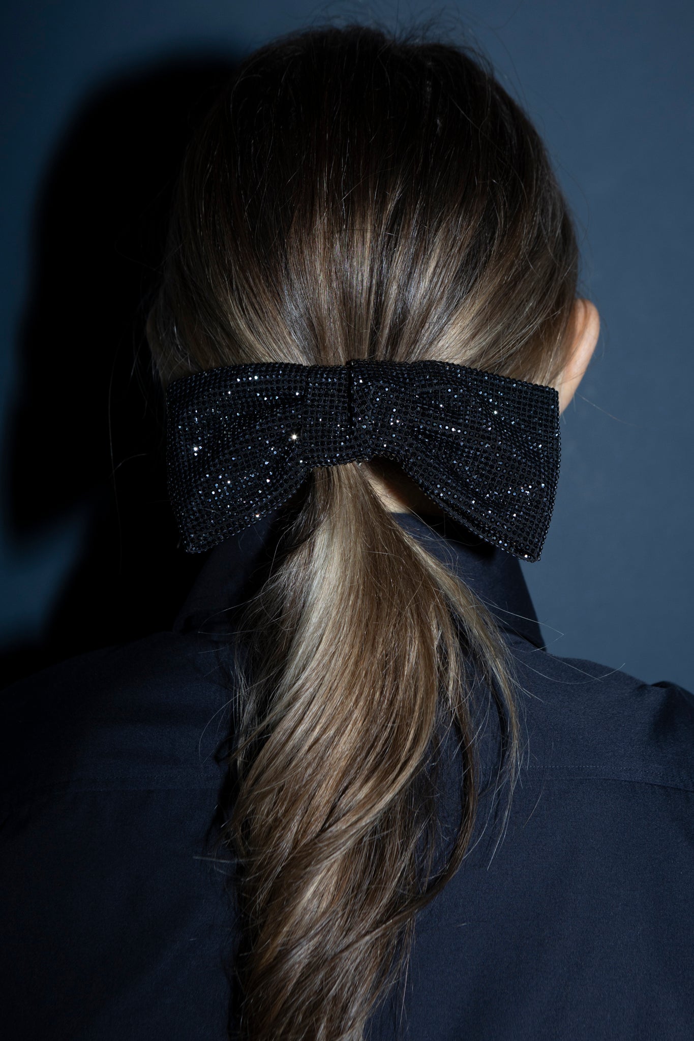 Black Diamonte Bow