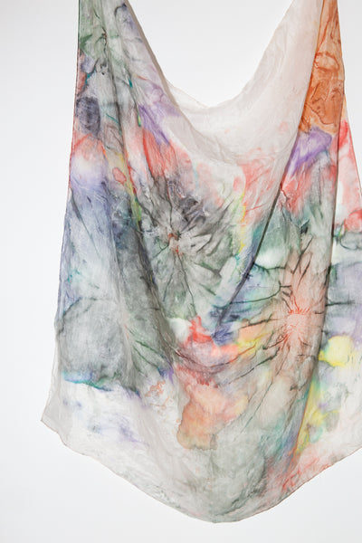 Tie Dye Silk Scarf