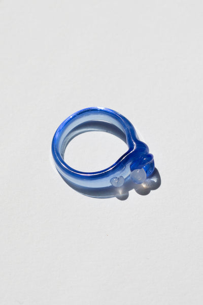 Blue Dot Murano Glass Ring