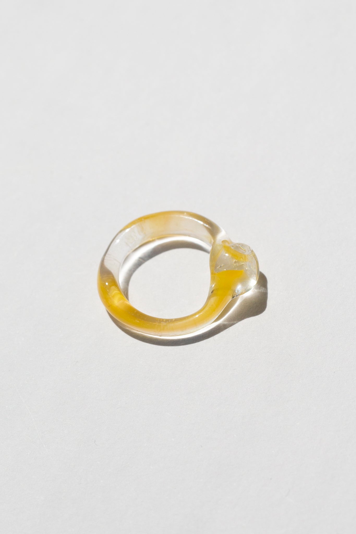 Lemon Bobble Murano Glass Ring