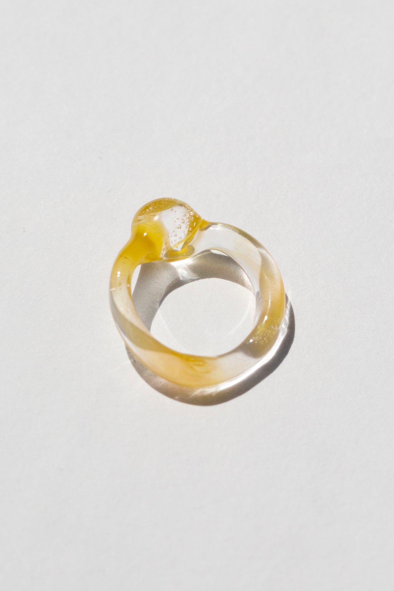 Lemon Bobble Murano Glass Ring