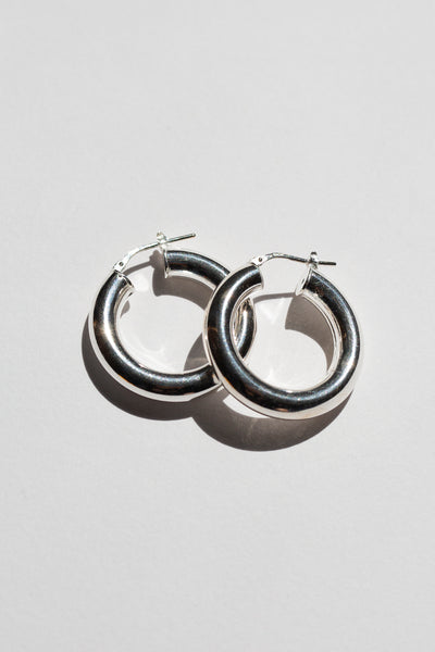 Small Sterling Silver Stacey Hoops