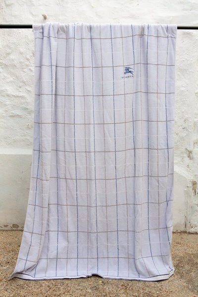 Burberry Blue Grid Print Towel