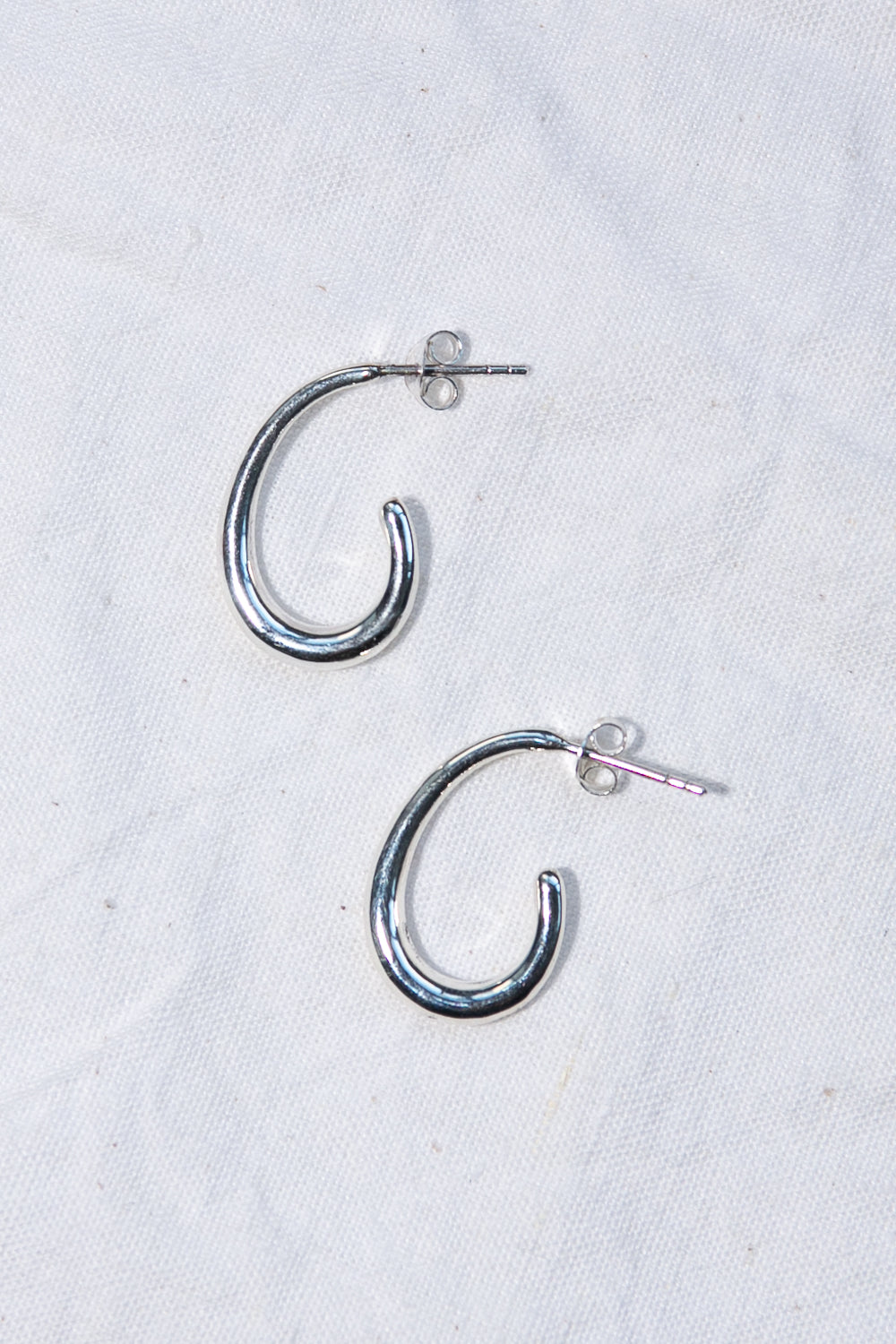 Silver Curve Earrings